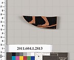 Terracotta fragment of a kylix (drinking cup), Terracotta, Greek, Attic