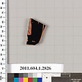 Terracotta fragment of a kylix (drinking cup), Terracotta, Greek, Attic