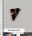 Terracotta fragment of a kylix (drinking cup), Terracotta, Greek, Attic