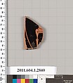 Terracotta fragment of a kylix (drinking cup), Terracotta, Greek, Attic