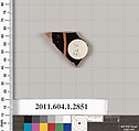 Terracotta fragment of a kylix (drinking cup), Terracotta, Greek, Attic