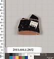 Terracotta fragment of a kylix (drinking cup), Terracotta, Greek, Attic