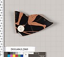 Terracotta fragment of a kylix (drinking cup), Terracotta, Greek, Attic