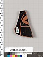 Terracotta fragment of a kylix (drinking cup), Terracotta, Greek, Attic