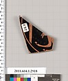 Terracotta fragment of a kylix (drinking cup), Terracotta, Greek, Attic