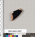 Terracotta fragment of a kylix (drinking cup), Terracotta, Greek, Attic