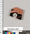 Terracotta fragment of a kylix (drinking cup), Terracotta, Greek, Attic