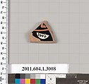 Terracotta fragment of a kylix (drinking cup), Terracotta, Greek, Attic