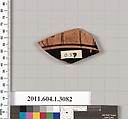Terracotta fragment of a kylix (drinking cup), Terracotta, Greek, Attic