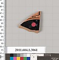 Terracotta fragment of a kylix (drinking cup), Terracotta, Greek, Attic