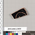 Terracotta fragment of a kylix (drinking cup), Terracotta, Greek, Attic