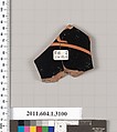 Terracotta fragment of a kylix (drinking cup), Terracotta, Greek, Attic