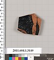 Terracotta fragment of a kylix (drinking cup), Terracotta, Greek, Attic