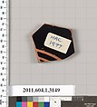 Terracotta fragment of a kylix (drinking cup), Terracotta, Greek, Attic