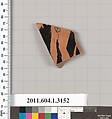 Terracotta fragment of a kylix (drinking cup), Terracotta, Greek, Attic