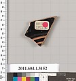 Terracotta fragment of a kylix (drinking cup), Terracotta, Greek, Attic
