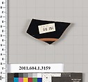 Terracotta fragment of a kylix (drinking cup), Terracotta, Greek, Attic