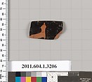Terracotta rim fragment of a kylix (drinking cup), Terracotta, Greek, Attic