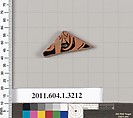 Terracotta fragment of a kylix (drinking cup), Terracotta, Greek, Attic