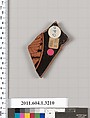 Terracotta fragment of a kylix (drinking cup), Terracotta, Greek, Attic