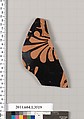 Terracotta fragment of a kylix (drinking cup), Terracotta, Greek, Attic