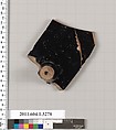 Terracotta fragment of a kylix (drinking cup), Terracotta, Greek, Attic