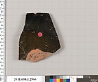 Terracotta fragment of a kylix (drinking cup), Terracotta, Greek, Attic