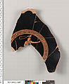 Terracotta fragment of a kylix (drinking cup), Terracotta, Greek, Attic