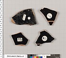 Terracotta fragments of kylikes (drinking cups), Terracotta, Greek, Attic