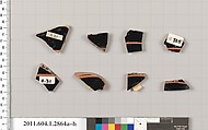 Terracotta fragments of kylikes (drinking cups), Terracotta, Greek, Attic