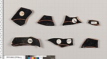 Terracotta fragments of kylikes (drinking cups), Terracotta, Greek, Attic