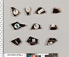 Terracotta fragments of kylikes (drinking cups), Terracotta, Greek, Attic