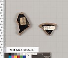 Terracotta fragments of kylikes (drinking cups), Terracotta, Greek, Attic