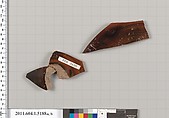 Terracotta fragments of a kylix (drinking cups), Terracotta, Greek, Attic