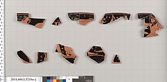Terracotta fragments of a kylix (drinking cup), Terracotta, Greek, Attic