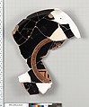 Terracotta fragment of a kylix (drinking cup), Terracotta, Greek, Attic