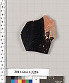 Terracotta fragment of a kylix (drinking cup), Terracotta, Greek, Attic