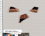 Terracotta fragments of kylikes (drinking cups), Terracotta, Greek, Attic