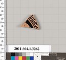 Terracotta fragment of a kylix (drinking cup), Terracotta, Greek, Attic