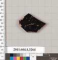 Terracotta fragment of a kylix (drinking cup), Terracotta, Greek, Attic