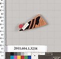 Terracotta fragment of a kylix (drinking cup), Terracotta, Greek, Attic