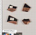 Terracotta fragments of kylikes (drinking cups), Terracotta, Greek, Attic