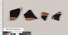 Terracotta fragments of kylikes (drinking cups), Terracotta, Greek, Attic