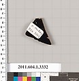 Terracotta fragment of a kylix (drinking cup), Terracotta, Greek, Attic