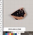 Terracotta fragment of a kylix (drinking cup), Terracotta, Greek, Attic