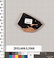 Terracotta fragment of a kylix (drinking cup), Terracotta, Greek, Attic