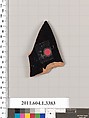 Terracotta fragment of a kylix (drinking cup), Terracotta, Greek, Attic