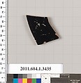 Terracotta fragment of a kylix (drinking cup), Terracotta, Greek, Attic