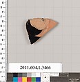 Terracotta fragment of a kylix (drinking cup), Terracotta, Greek, Attic