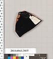 Terracotta fragment of a kylix (drinking cup), Terracotta, Greek, Attic